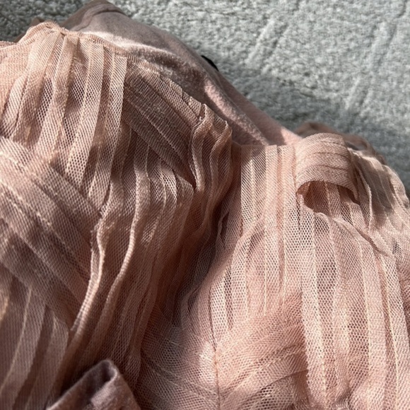 The Limited tan tulle front dress top - Picture 9 of 9